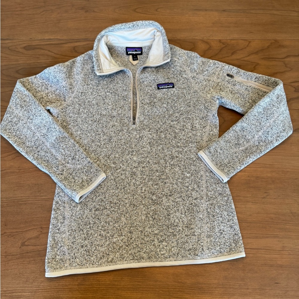 Patagonia Women's Better Sweater 1/4-Zip Fleece in Birch White - Size S